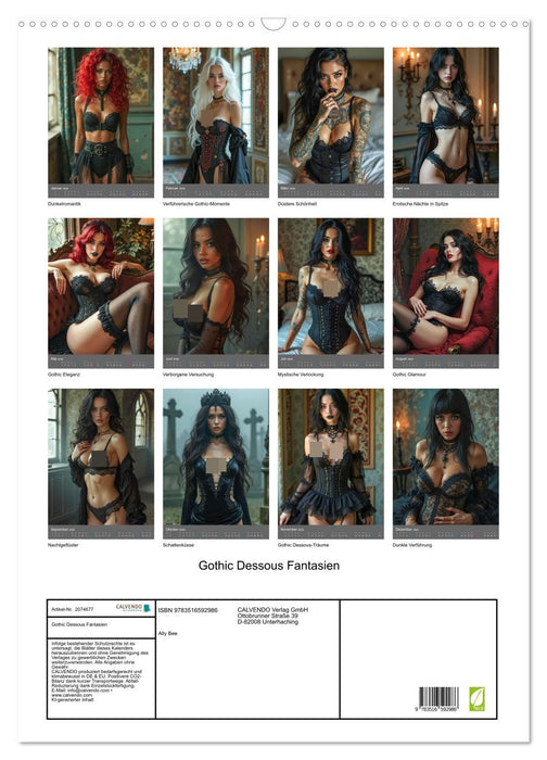 Gothic Dessous Fantasien (CALVENDO Wandkalender 2026)