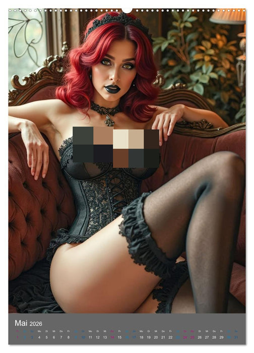 Gothic Dessous Fantasien (CALVENDO Wandkalender 2026)