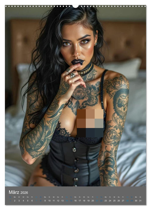 Gothic Dessous Fantasien (CALVENDO Premium Wandkalender 2026)