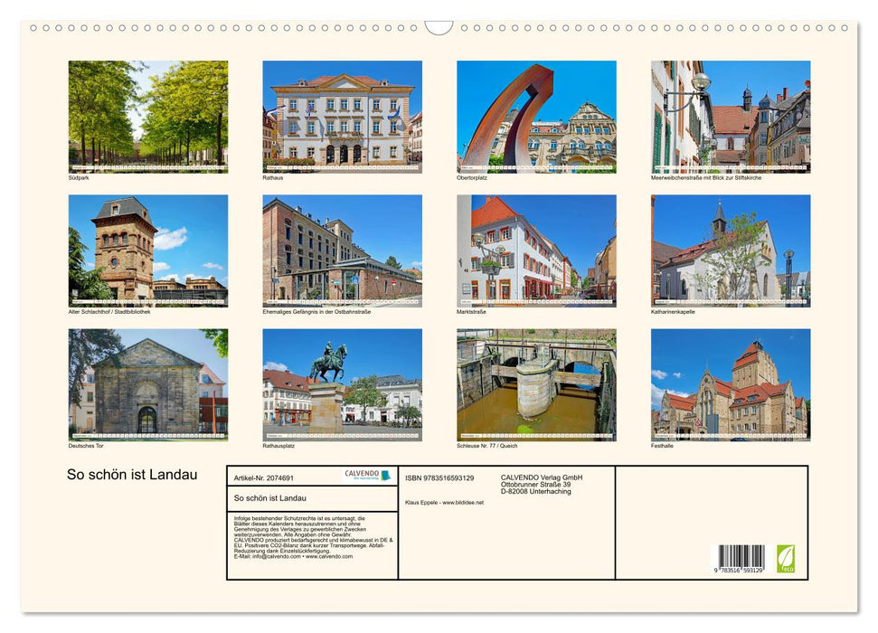 So schön ist Landau (CALVENDO Wandkalender 2026)
