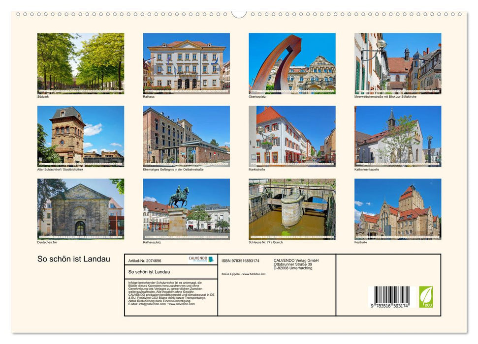 So schön ist Landau (CALVENDO Premium Wandkalender 2026)