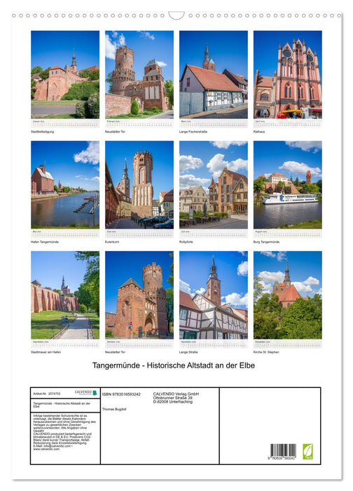 Tangermünde - Historische Altstadt an der Elbe (CALVENDO Wandkalender 2026)