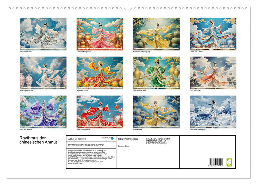 Rhythmus der chinesischen Anmut (CALVENDO Wandkalender 2026)