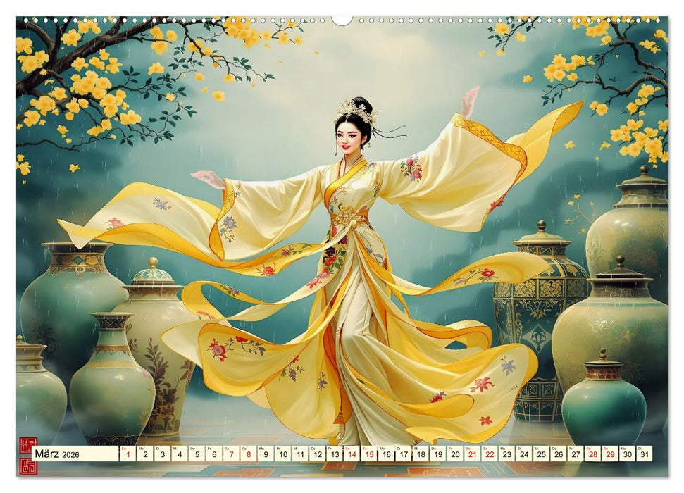 Rhythmus der chinesischen Anmut (CALVENDO Wandkalender 2026)
