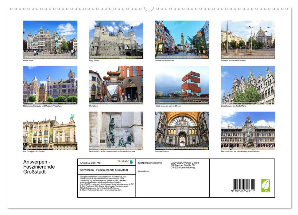Antwerpen - Faszinierende Großstadt (CALVENDO Premium Wandkalender 2026)