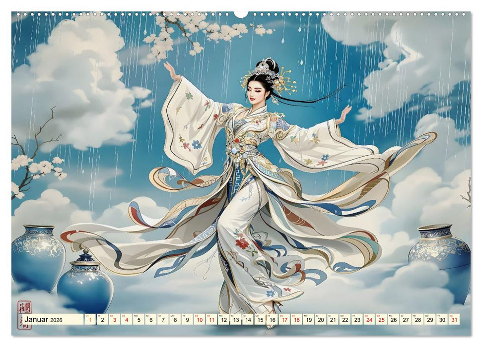 Rhythmus der chinesischen Anmut (CALVENDO Premium Wandkalender 2026)