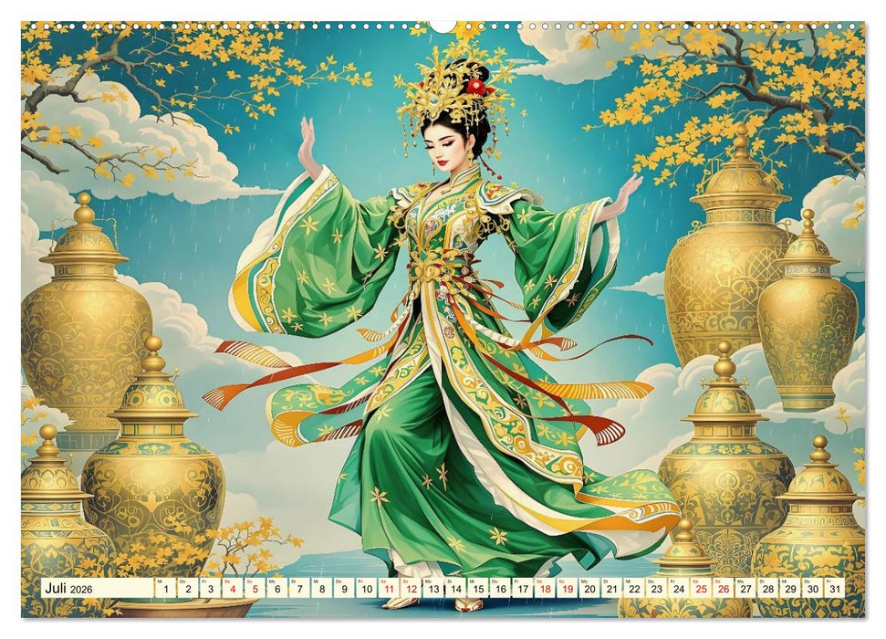 Rhythmus der chinesischen Anmut (CALVENDO Premium Wandkalender 2026)