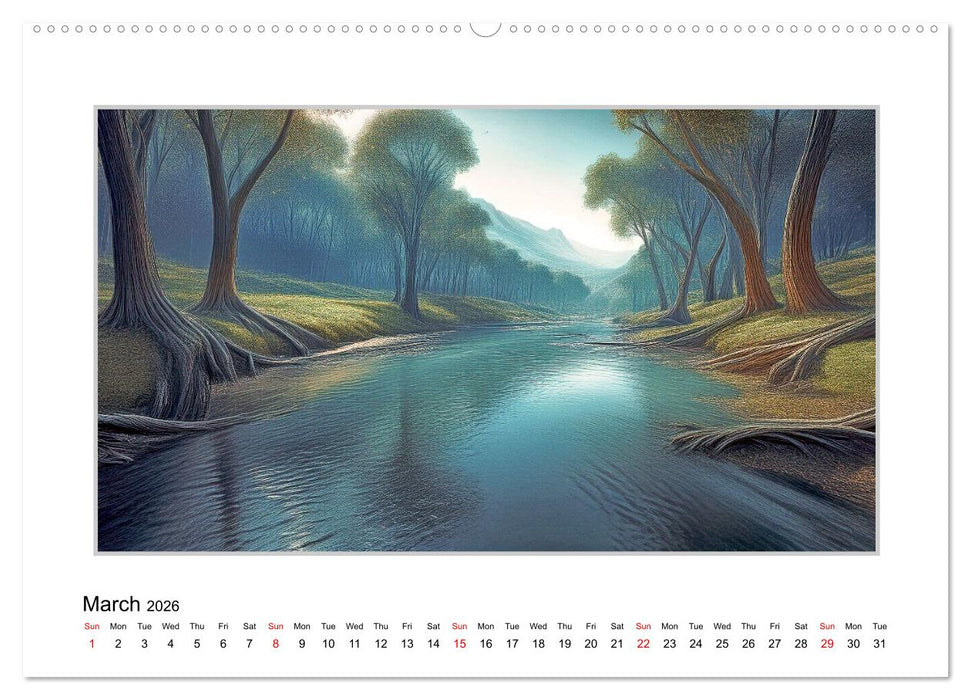 Landscapes for Meditation (CALVENDO Monthly Calendar 2026)
