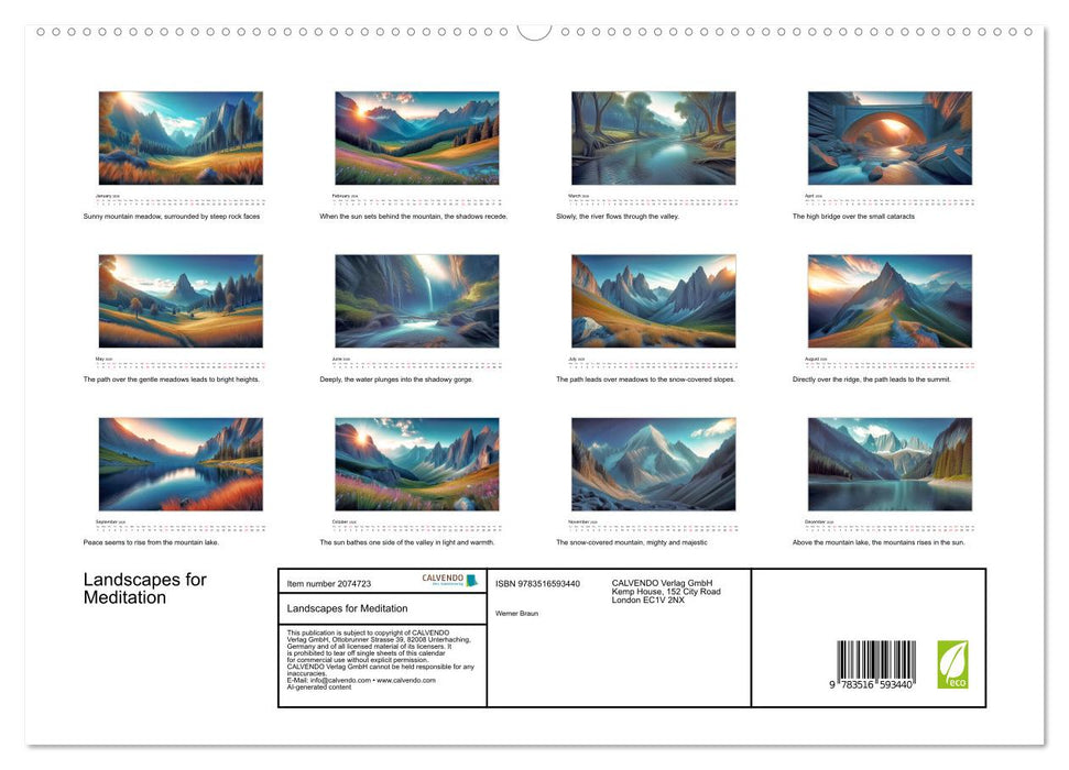 Landscapes for Meditation (CALVENDO Premium-Calendar 2026)