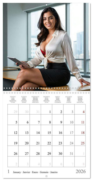 Desks and Desires (CALVENDO Monthly Calendar 2026)