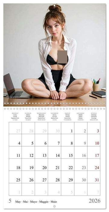 Desks and Desires (CALVENDO Monthly Calendar 2026)