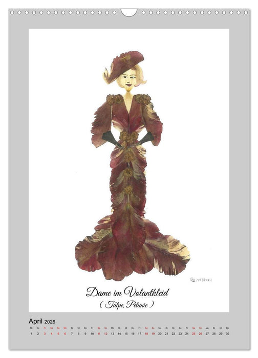 Aus Blüten werden elegante Damen (CALVENDO Wandkalender 2026)