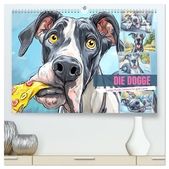 Die Dogge. Lustige Hunde Cartoons für gute Laune (CALVENDO Premium Wandkalender 2026)