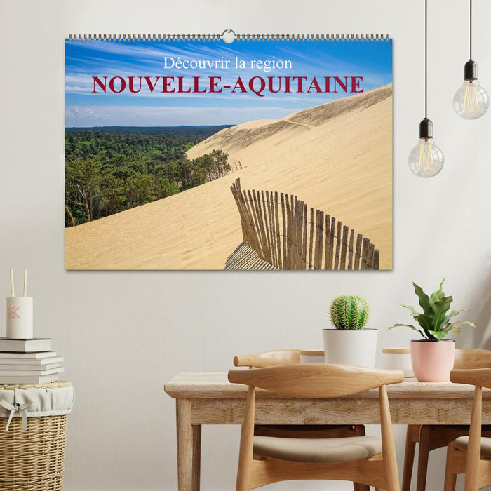 Découvrir la région Nouvelle-Aquitaine (CALVENDO Calendrier mensuel 2026)