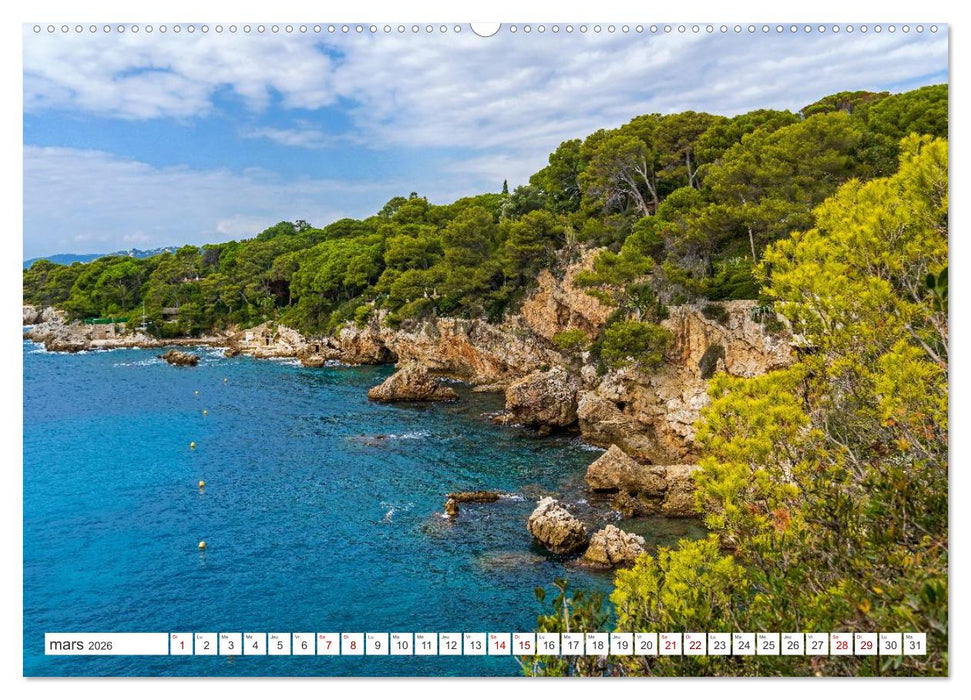 Découverte de la Côte d'Azur (CALVENDO Calendrier mensuel 2026)