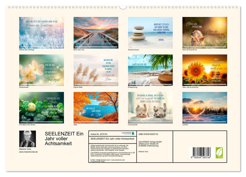 SEELENZEIT Ein Jahr voller Achtsamkeit (CALVENDO Premium Wandkalender 2026)