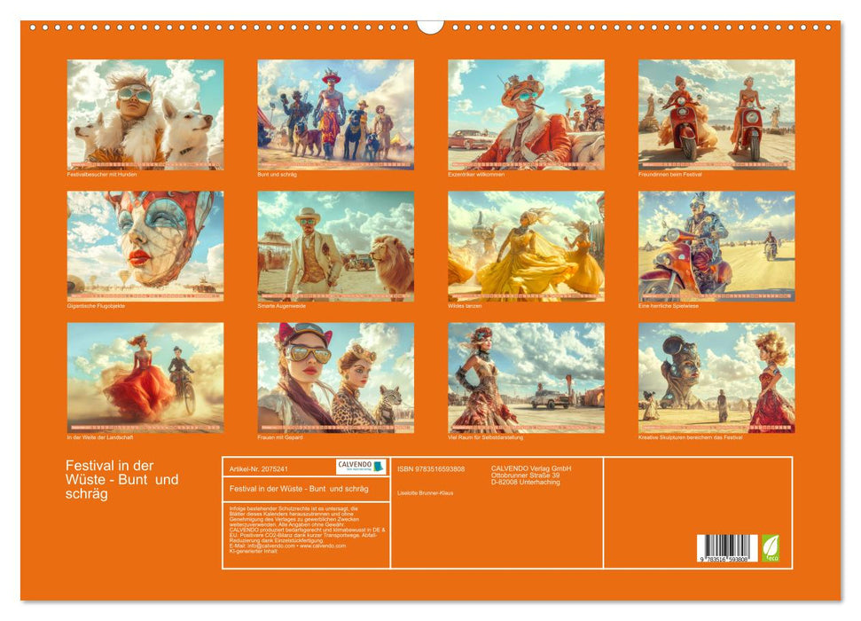 Festival in der Wüste - Bunt und schräg (CALVENDO Wandkalender 2026)