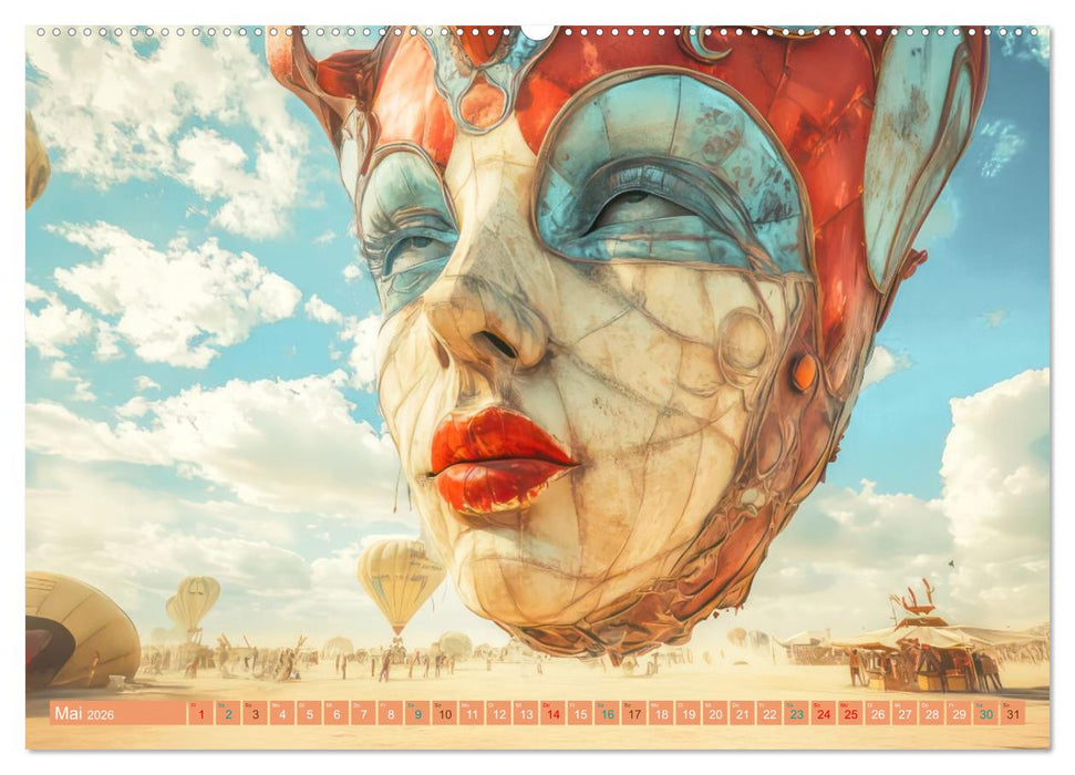 Festival in der Wüste - Bunt und schräg (CALVENDO Wandkalender 2026)
