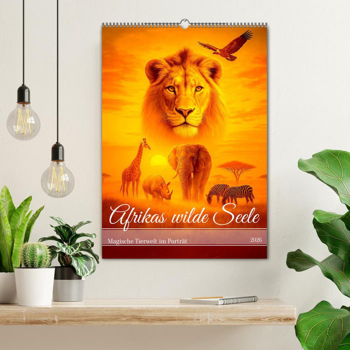 Afrikas wilde Seele - Magische Tierwelt im Porträt (CALVENDO Wandkalender 2026)
