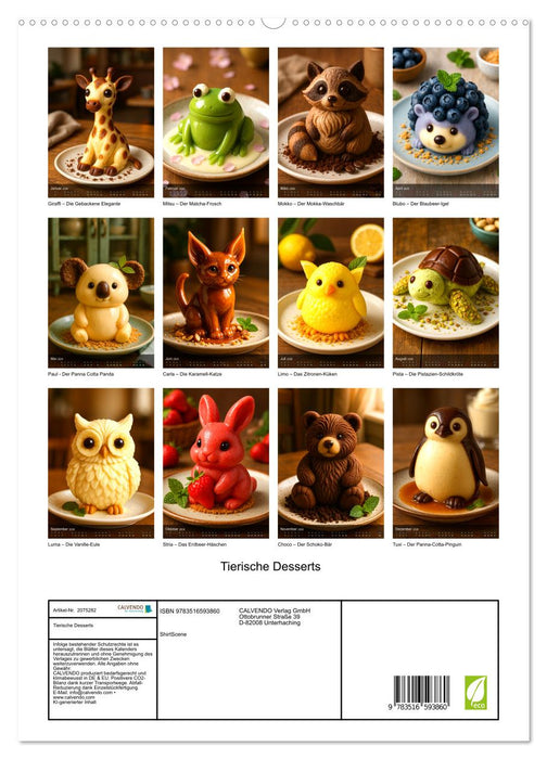Tierische Desserts (CALVENDO Premium Wandkalender 2026)