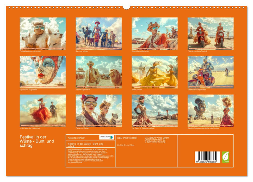 Festival in der Wüste - Bunt und schräg (CALVENDO Premium Wandkalender 2026)