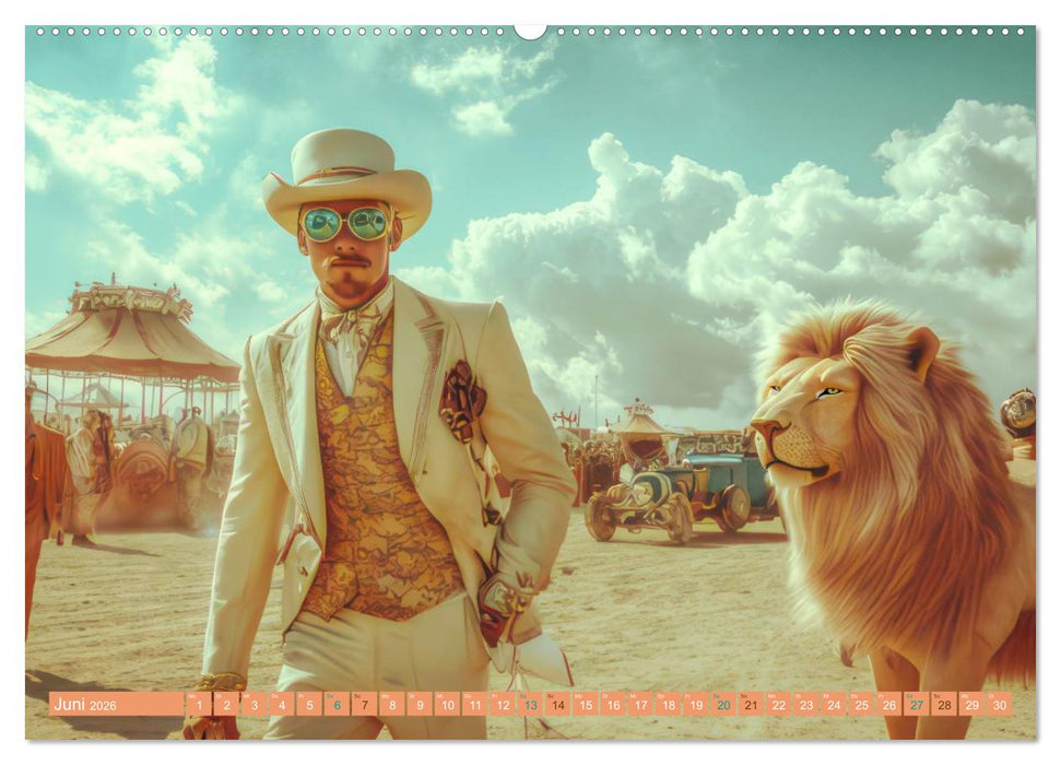 Festival in der Wüste - Bunt und schräg (CALVENDO Premium Wandkalender 2026)