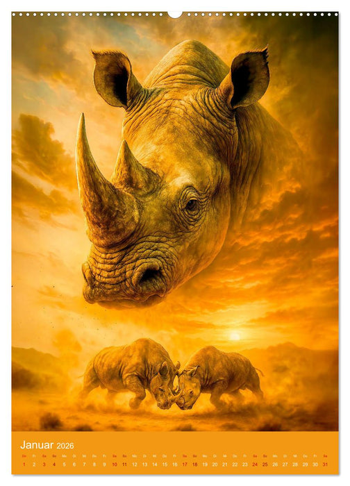 Afrikas wilde Seele - Magische Tierwelt im Porträt (CALVENDO Premium Wandkalender 2026)