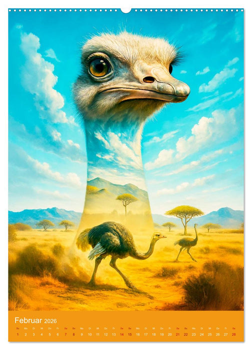 Afrikas wilde Seele - Magische Tierwelt im Porträt (CALVENDO Premium Wandkalender 2026)