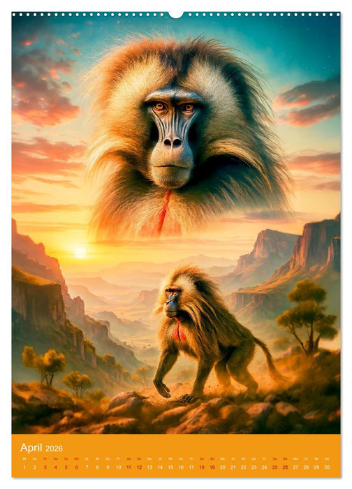 Afrikas wilde Seele - Magische Tierwelt im Porträt (CALVENDO Premium Wandkalender 2026)
