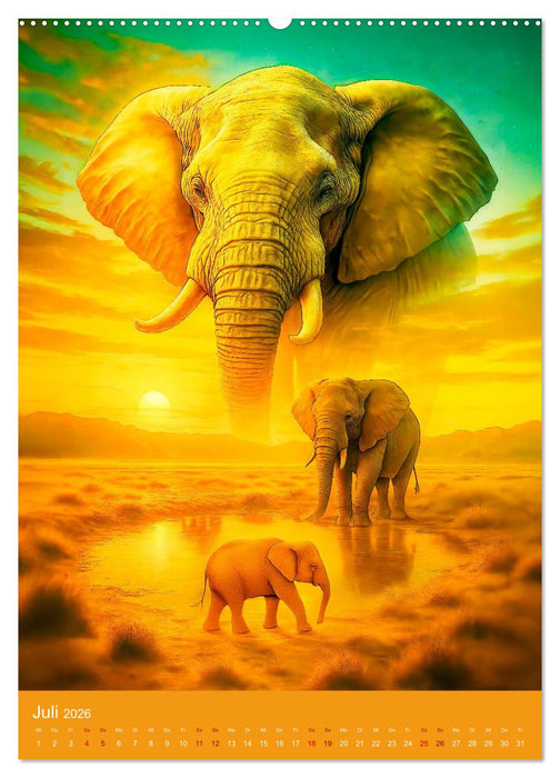 Afrikas wilde Seele - Magische Tierwelt im Porträt (CALVENDO Premium Wandkalender 2026)