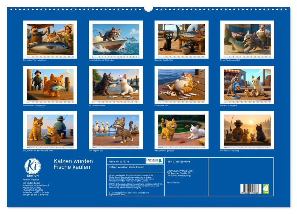 Katzen würden Fische kaufen (CALVENDO Wandkalender 2026)