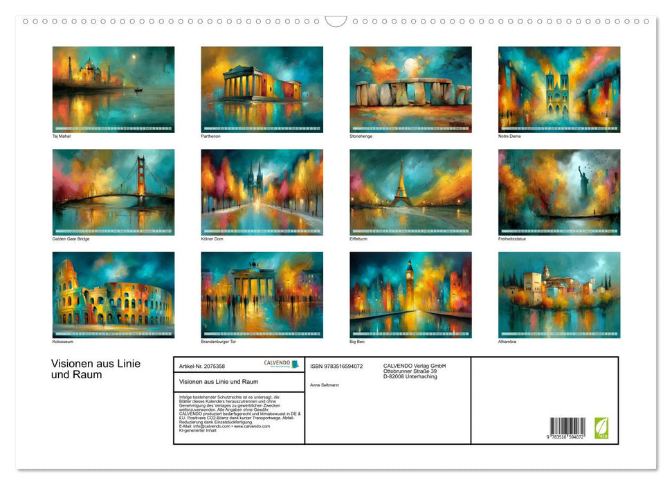 Visionen aus Linie und Raum (CALVENDO Wandkalender 2026)