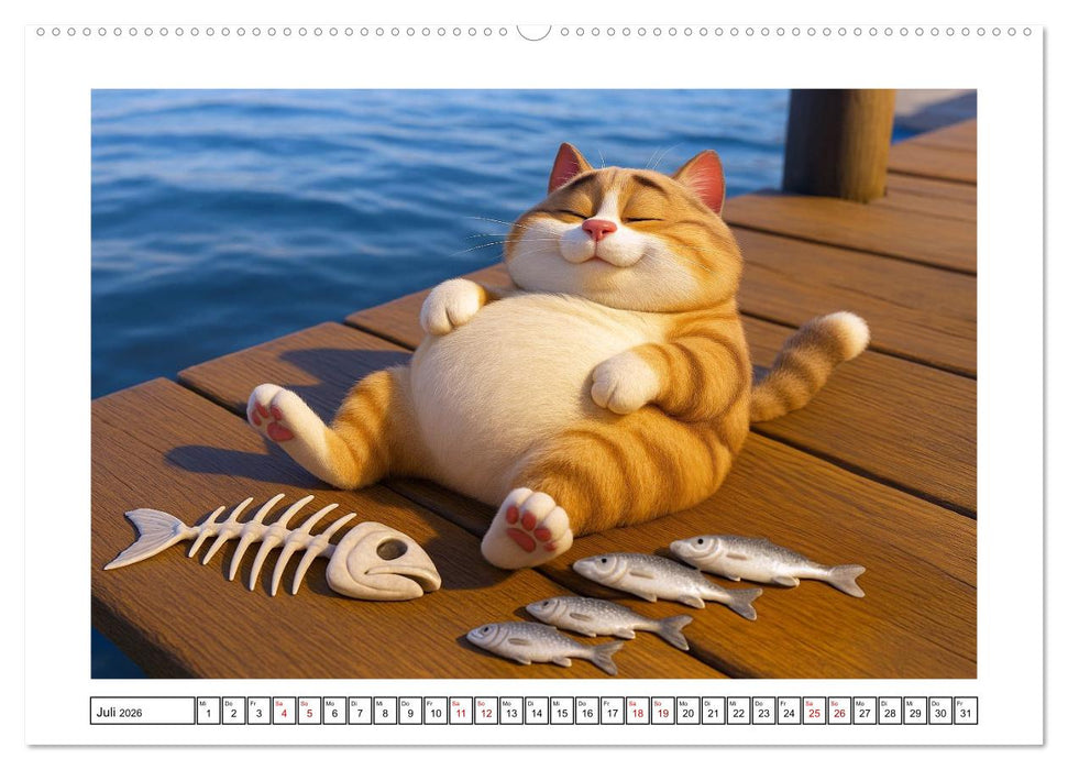 Katzen würden Fische kaufen (CALVENDO Premium Wandkalender 2026)