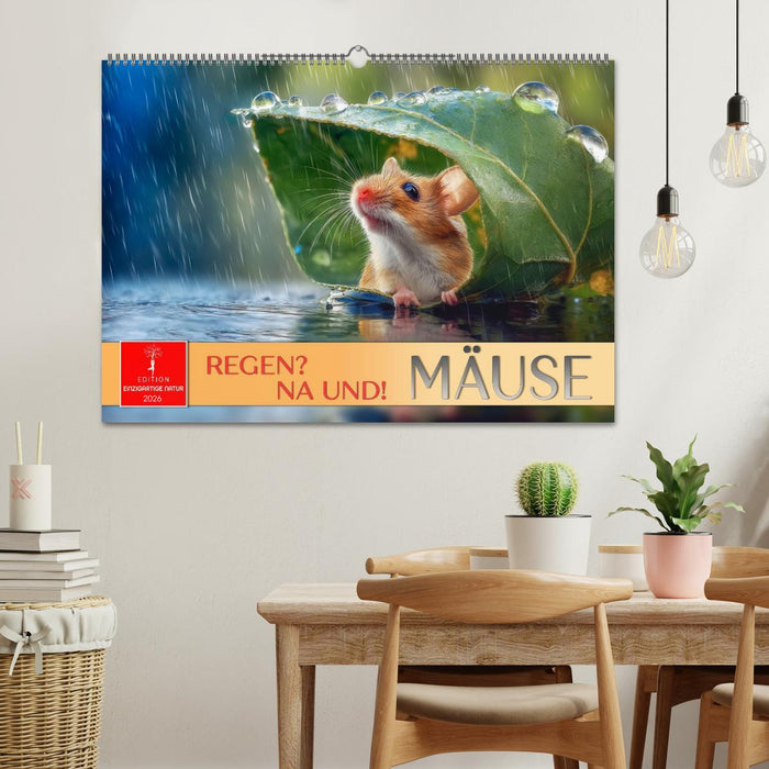 Regen? Na und! Mäuse (CALVENDO Wandkalender 2026)