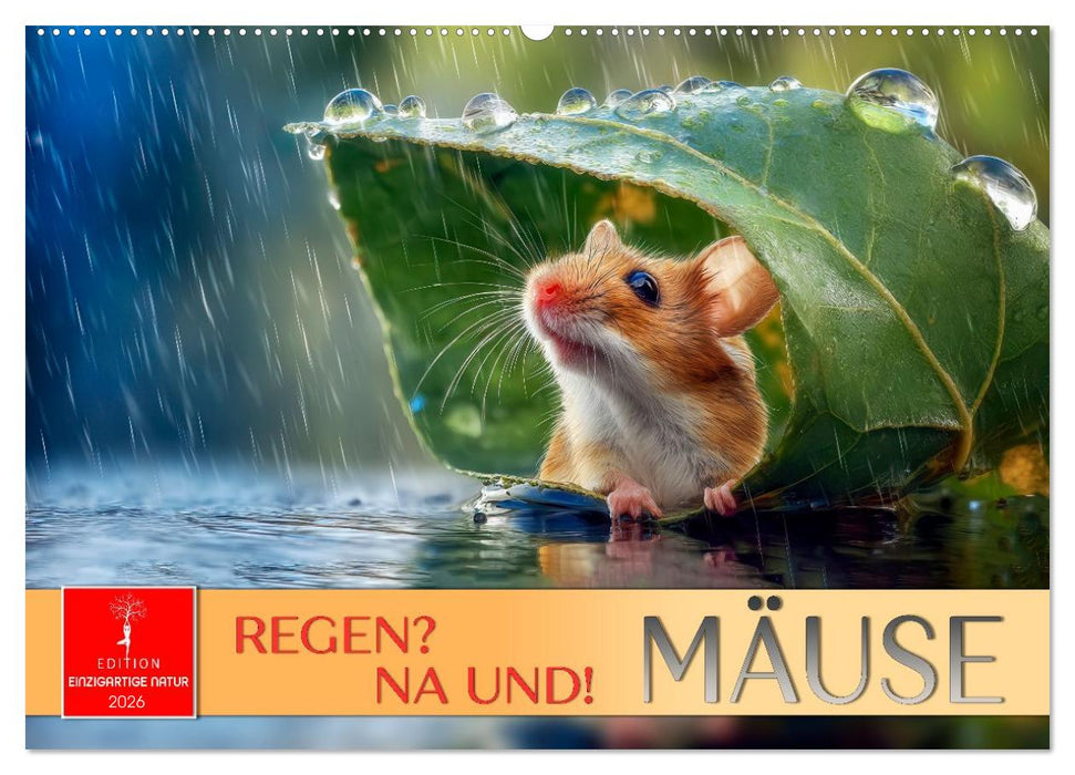 Regen? Na und! Mäuse (CALVENDO Wandkalender 2026)