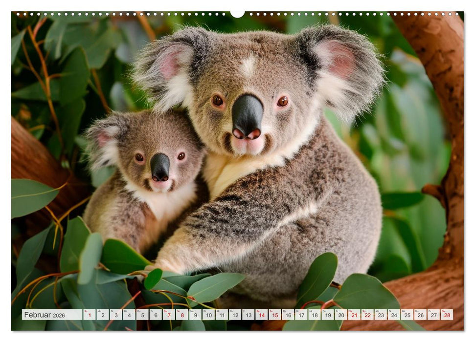 TIERKINDER Abenteuer Wildnis (CALVENDO Premium Wandkalender 2026)