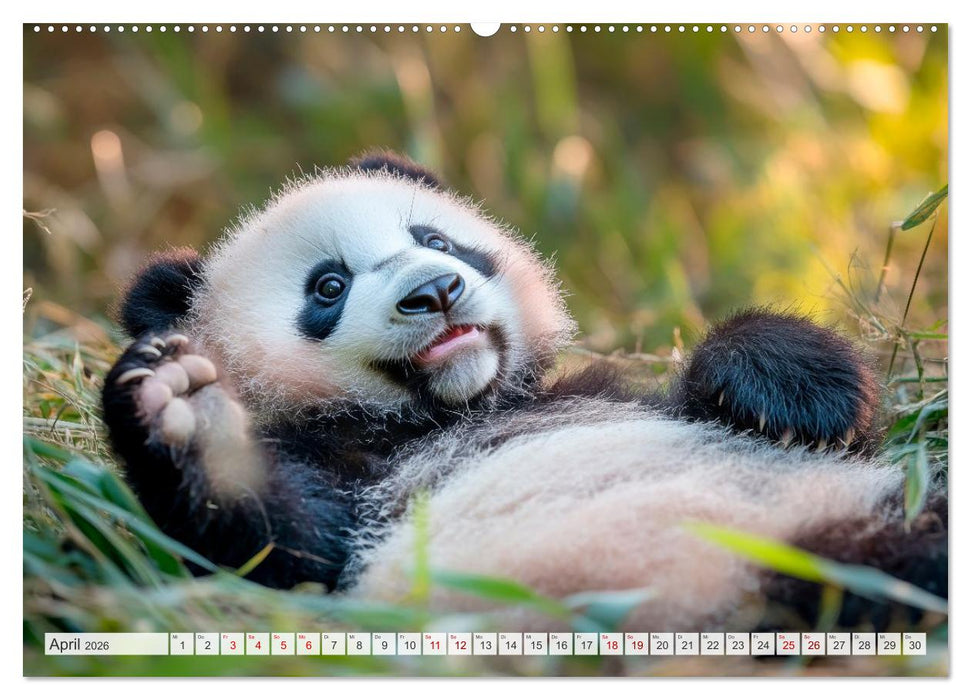 TIERKINDER Abenteuer Wildnis (CALVENDO Premium Wandkalender 2026)