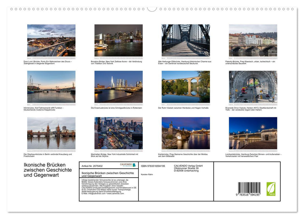 Ikonische Brücken zwischen Geschichte und Gegenwart (CALVENDO Premium Wandkalender 2026)
