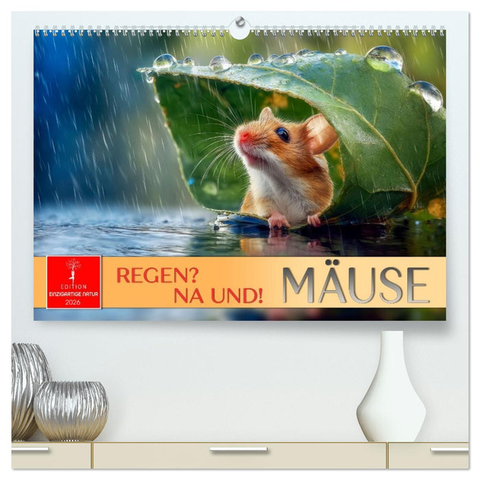 Regen? Na und! Mäuse (CALVENDO Premium Wandkalender 2026)