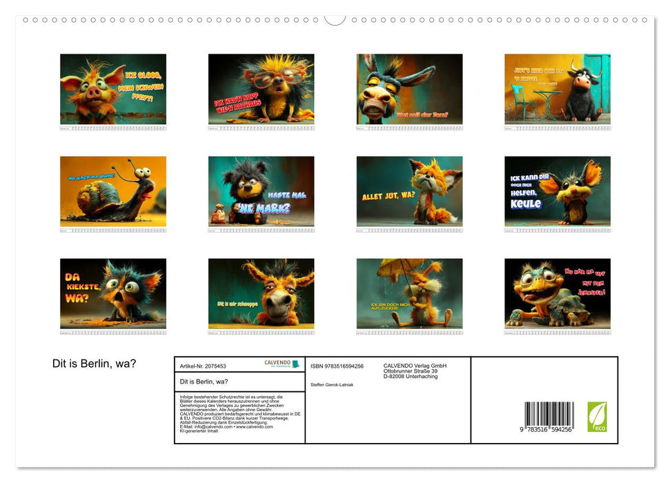 Dit is Berlin, wa? (CALVENDO Premium Wandkalender 2026)