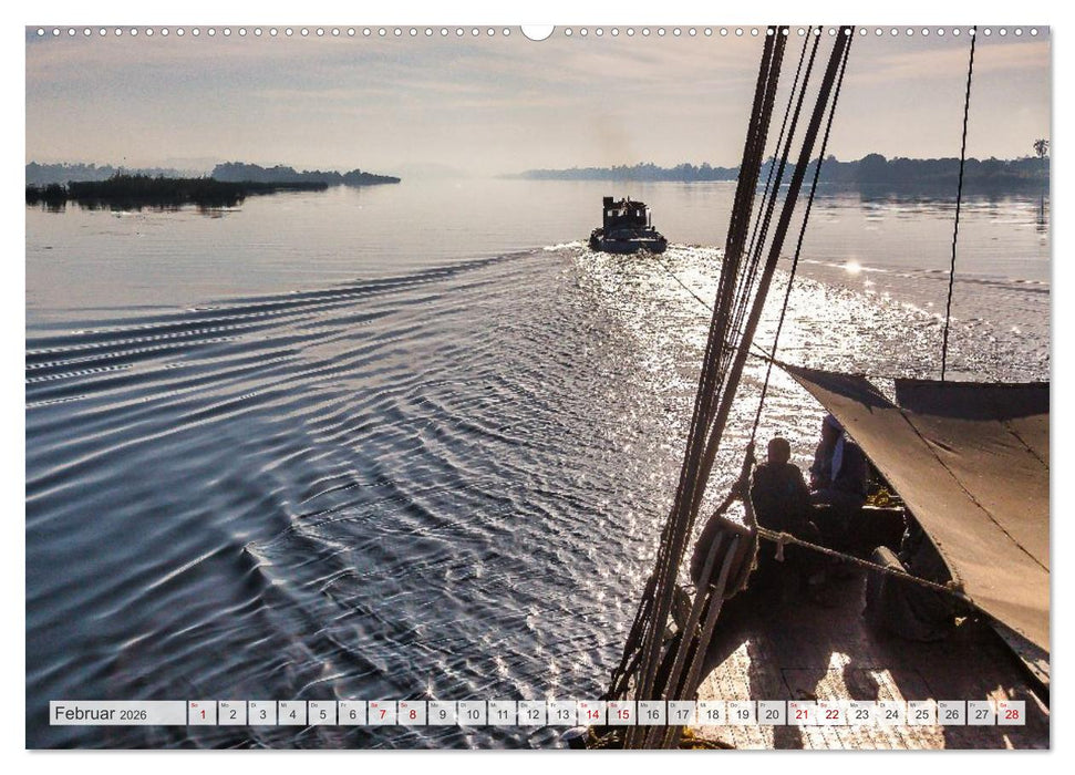 Stilvolles Segeln auf dem Nil mit einer Dahabeya (CALVENDO Premium Wandkalender 2026)