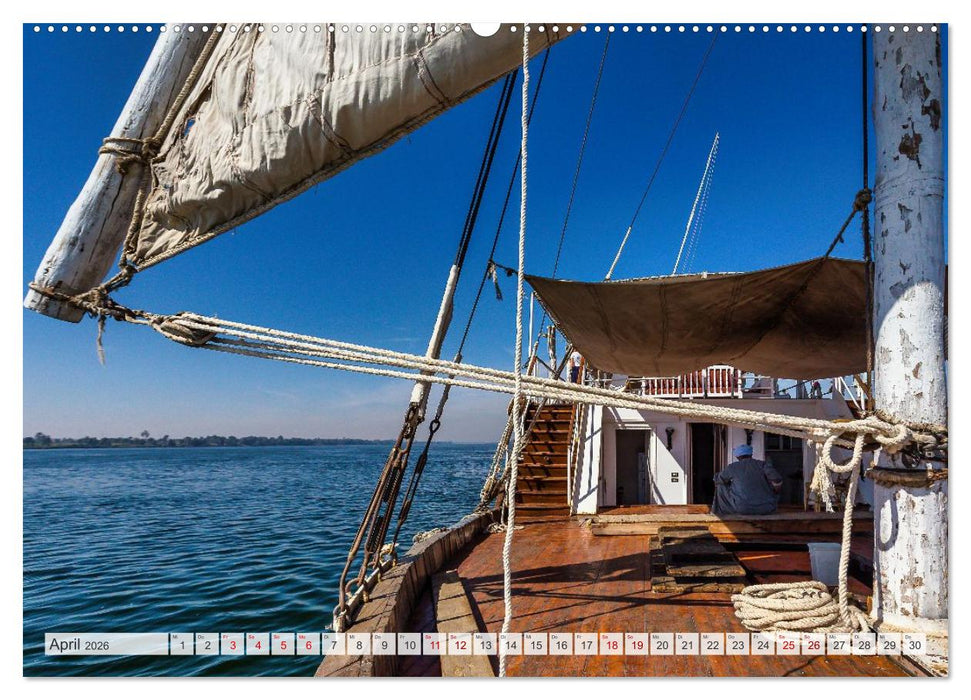 Stilvolles Segeln auf dem Nil mit einer Dahabeya (CALVENDO Premium Wandkalender 2026)