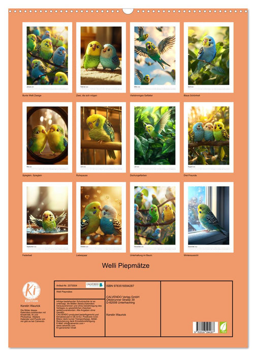 Welli Piepmätze (CALVENDO Wandkalender 2026)