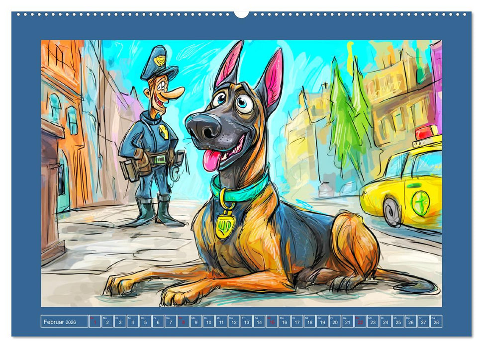 Malinois Fun. Lustige Cartoons vom Diensthund des Jahres! (CALVENDO Wandkalender 2026)