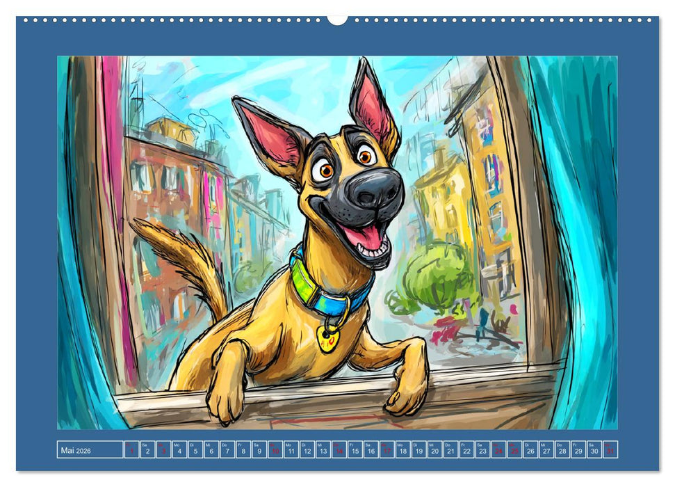 Malinois Fun. Lustige Cartoons vom Diensthund des Jahres! (CALVENDO Wandkalender 2026)
