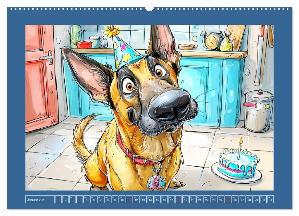 Malinois Fun. Lustige Cartoons vom Diensthund des Jahres! (CALVENDO Premium Wandkalender 2026)