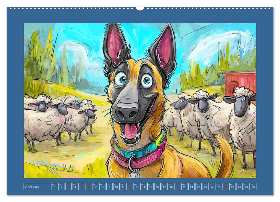 Malinois Fun. Lustige Cartoons vom Diensthund des Jahres! (CALVENDO Premium Wandkalender 2026)