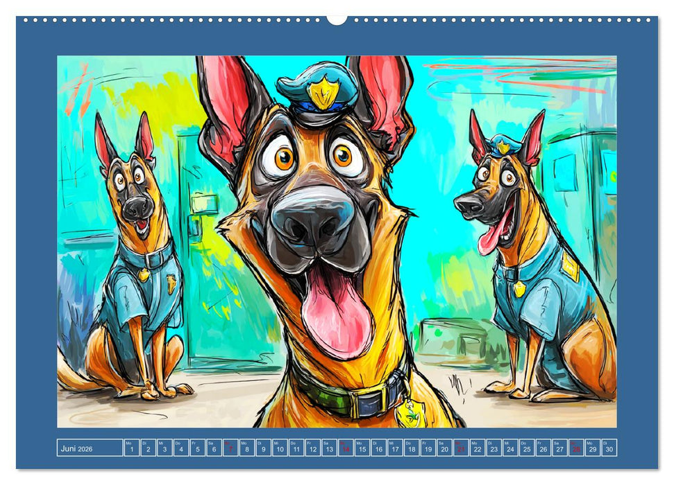 Malinois Fun. Lustige Cartoons vom Diensthund des Jahres! (CALVENDO Premium Wandkalender 2026)