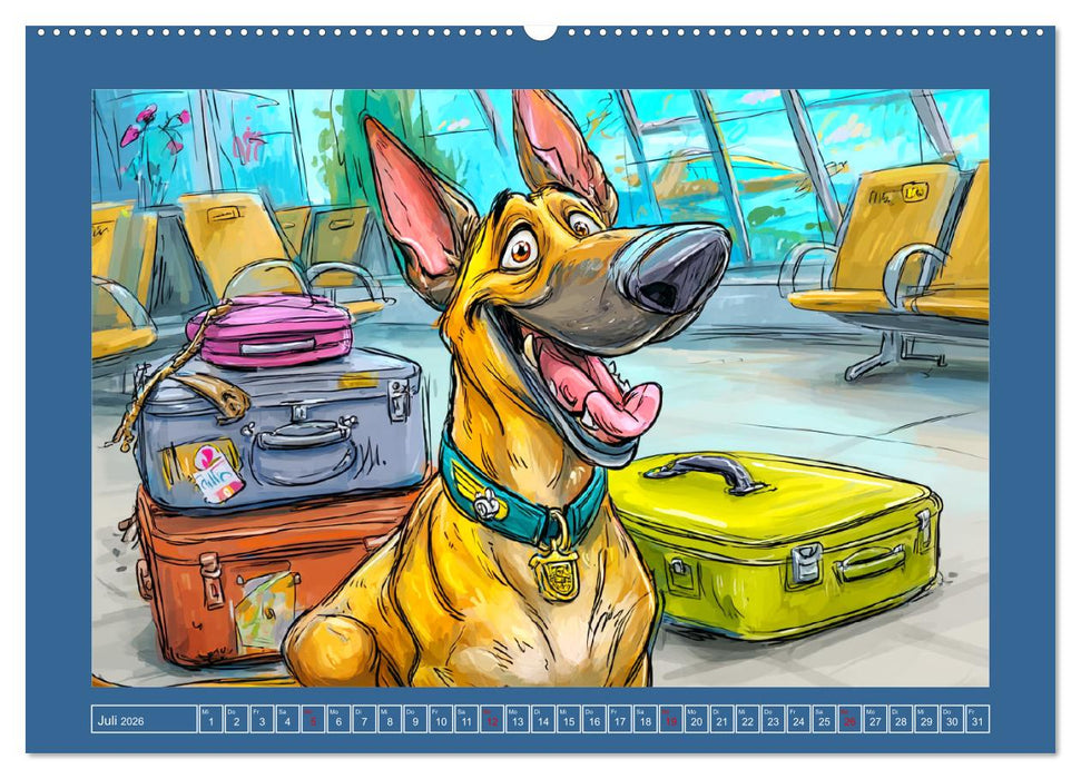 Malinois Fun. Lustige Cartoons vom Diensthund des Jahres! (CALVENDO Premium Wandkalender 2026)
