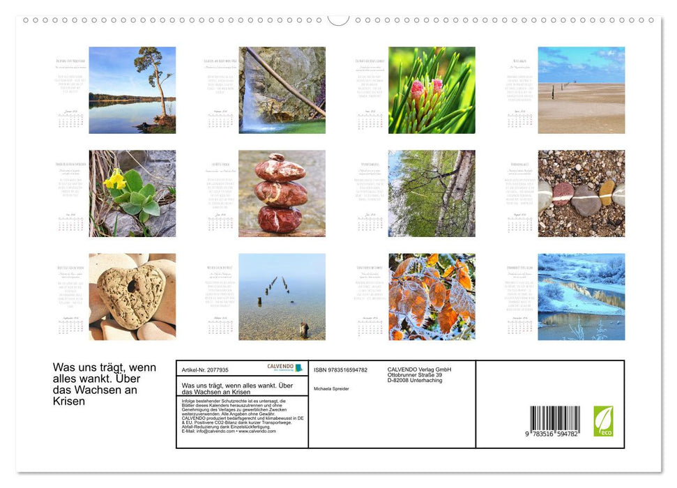Was uns trägt, wenn alles wankt. Über das Wachsen an Krisen (CALVENDO Premium Wandkalender 2026)